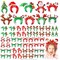 200 Inflatable Christmas Headbands Christmas Birthday Carnival Party Decorations Santa Snowman Balloon Hair Hoop Gift Box Reindeer Tree Balloon Kit with Pump